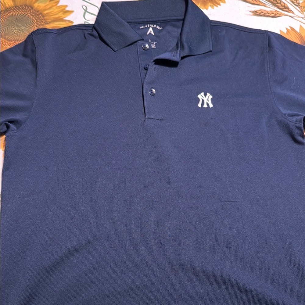 Antigua Blue Polo Shirt Classic Design